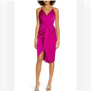 Harlyn Asymmetrical Sheath Midi Dress (XS)